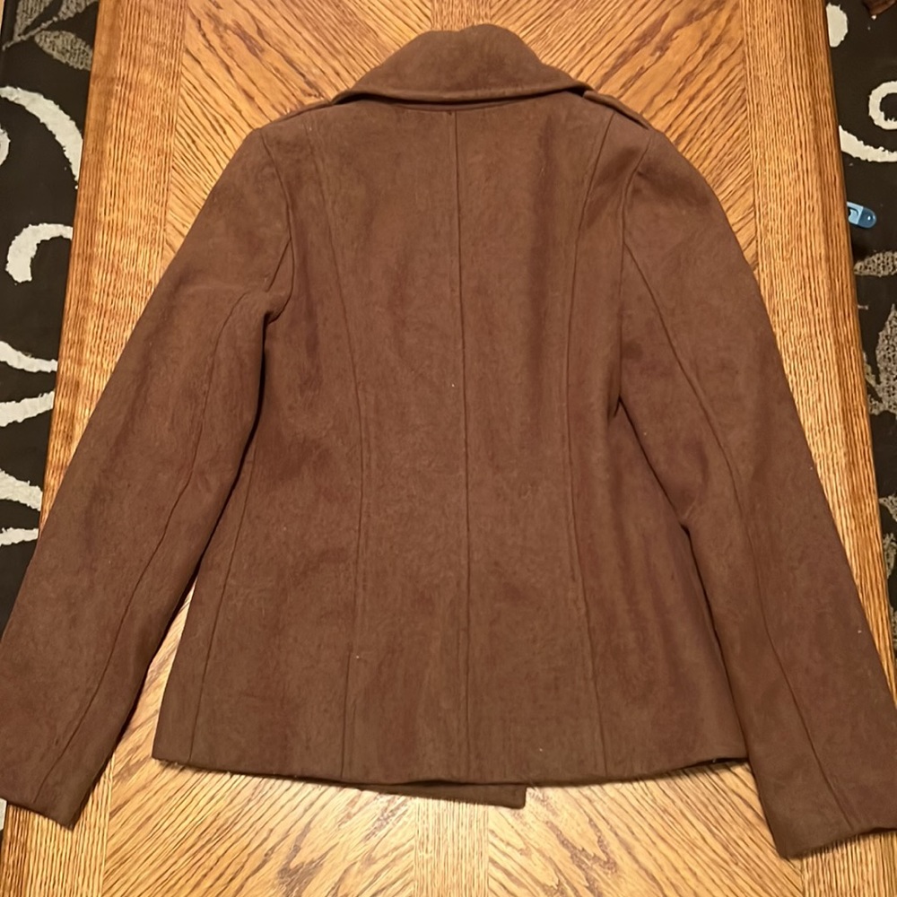 Rust / Brown Colored Classic Polyester Wool Peaco… - image 2